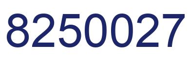 Number 8250027 blue image