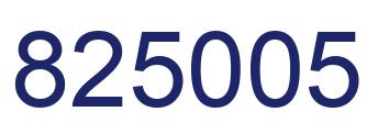Number 825005 blue image