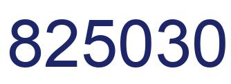 Number 825030 blue image