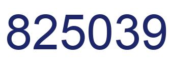 Number 825039 blue image