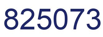 Number 825073 blue image
