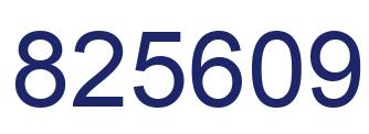 Número 825609 imagen azul