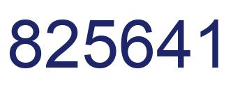 Número 825641 imagen azul