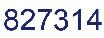 Number 827314 blue image