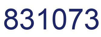 Número 831073 imagen azul