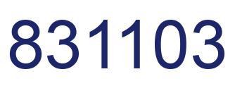 Número 831103 imagen azul