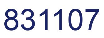 Number 831107 blue image