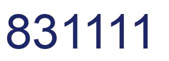 Número 831111 imagen azul