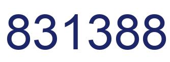 Number 831388 blue image