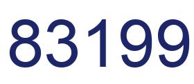 Number 83199 blue image