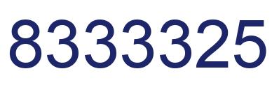 Number 8333325 blue image