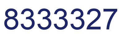 Number 8333327 blue image