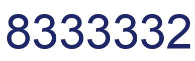 Number 8333332 blue image