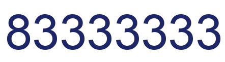 Number 83333333 blue image