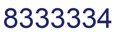 Number 8333334 blue image