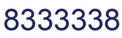 Number 8333338 blue image