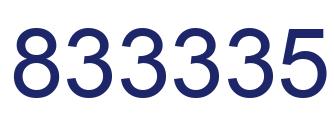 Number 833335 blue image