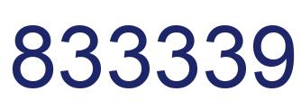 Número 833339 imagen azul