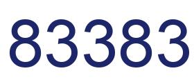 Número 83383 imagen azul