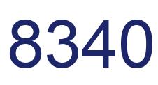 Number 8340 blue image