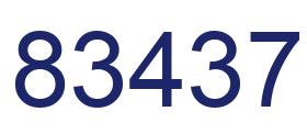 Número 83437 imagen azul