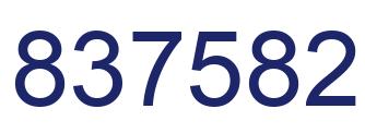 Number 837582 blue image