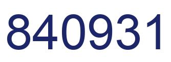 Número 840931 imagen azul