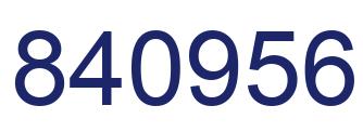 Number 840956 blue image