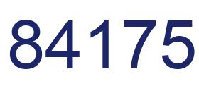 Número 84175 imagen azul