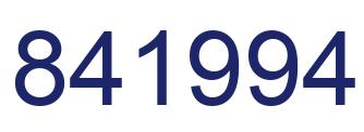 Number 841994 blue image