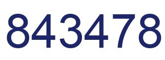 Number 843478 blue image