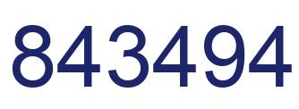 Number 843494 blue image