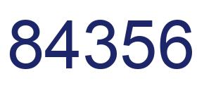 Número 84356 imagen azul