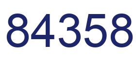 Número 84358 imagen azul