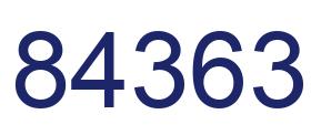 Number 84363 blue image