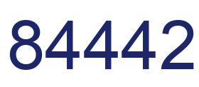 Number 84442 blue image
