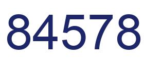 Number 84578 blue image