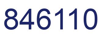 Number 846110 blue image