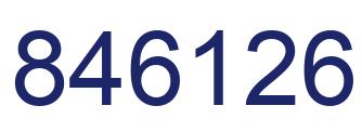 Number 846126 blue image