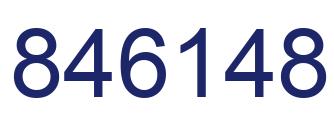 Number 846148 blue image