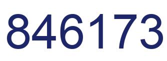 Number 846173 blue image