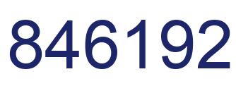 Number 846192 blue image