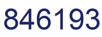 Número 846193 imagen azul