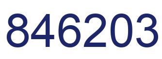 Number 846203 blue image