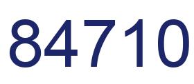 Número 84710 imagen azul
