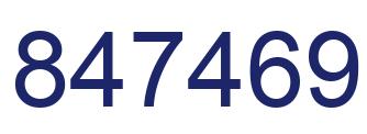 Number 847469 blue image