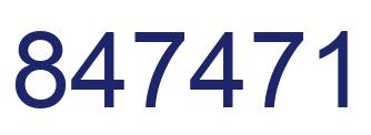 Number 847471 blue image