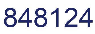 Number 848124 blue image