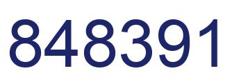 Number 848391 blue image