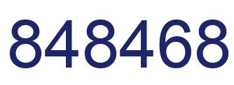 Number 848468 blue image